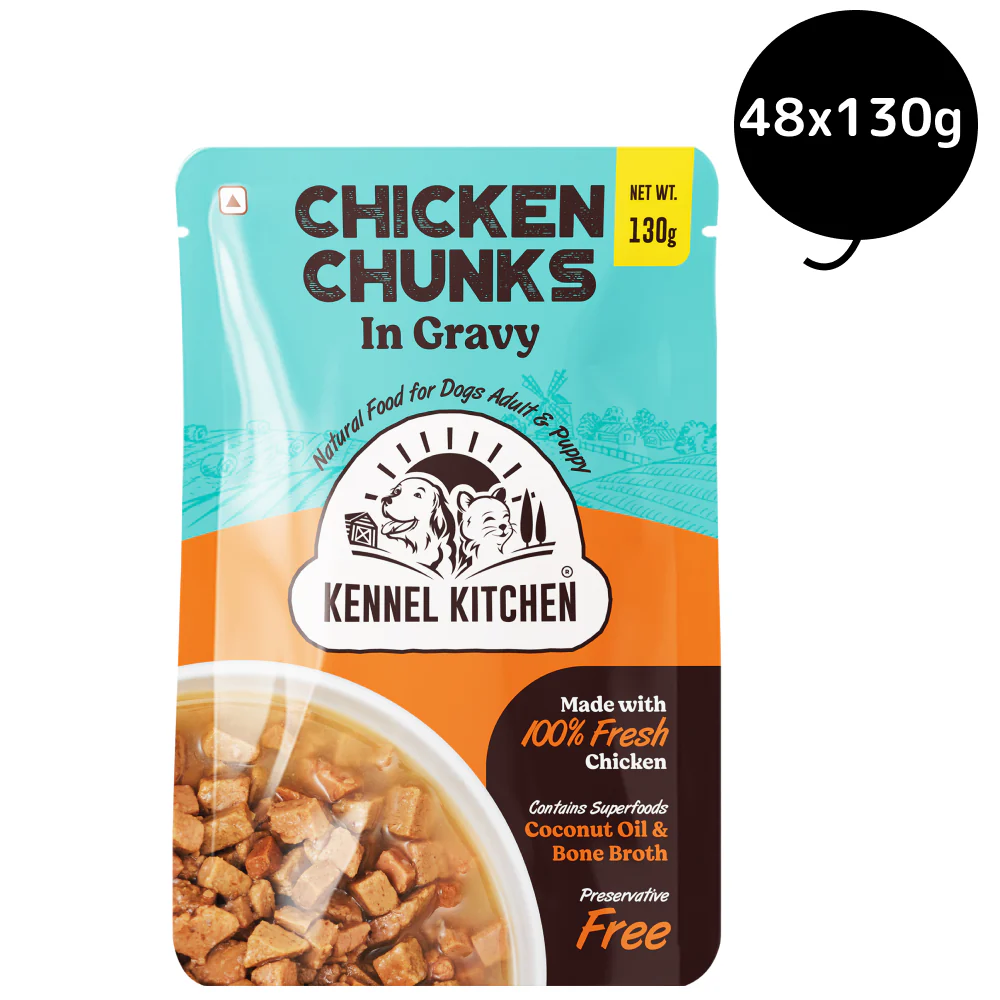 Frame344684082 Kennel Kitchen Chicken Chunks in Gravy Puppy & Adult Dog Wet Food (All Life Stage) - Image 1