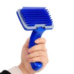 "SHUBHDOGGOLIFE Self-Cleaning Slicker Brush for Dogs, Cats, Puppies & Rabbits - Pet Grooming Comb with Press Key - Hair Remover for Small, Medium, and Large Dogs"