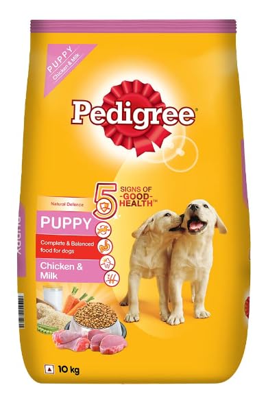 411X7jRtsXL.716muWbBS5L.jpg Pedigree Puppy Dry Dog Food- Chicken & Milk, 10 kg Pack - Image 1