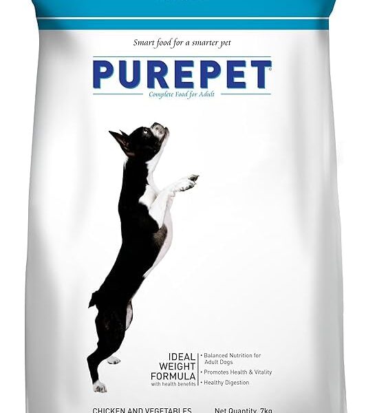 Purepet Adult Dry Dog Food 7kg | Chicken & Vegetable Flavour | Supports Digestive Function | Boosts Vitality | Aids Gut Health | Complete Balanced Nutrition for Adult Dogs