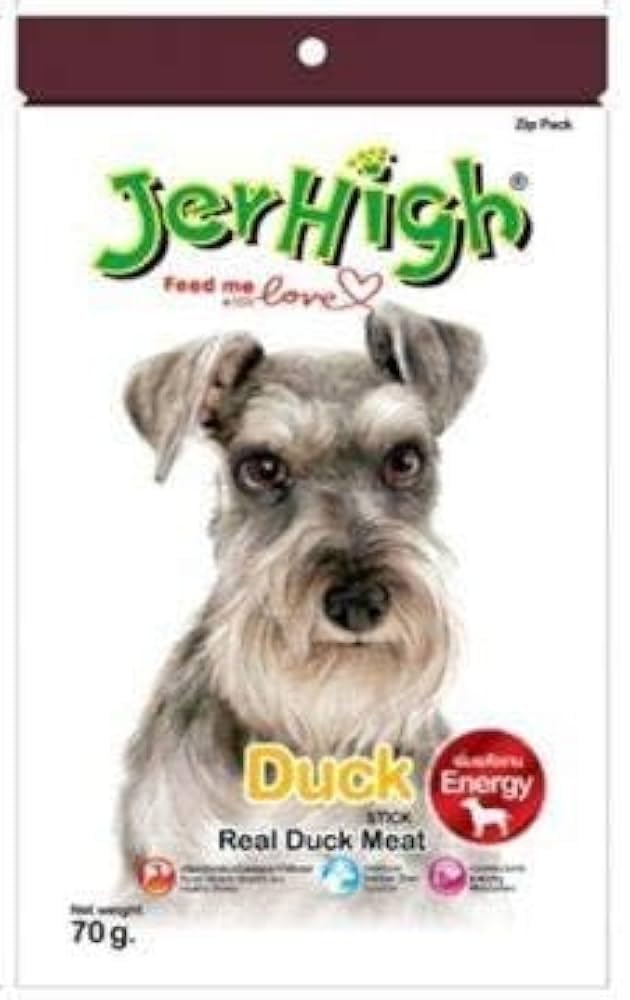 51JnVgeTsNL.716muWbBS5L.jpg Jerhigh Chicken Dog Treats, Human Grade High Protein Chicken, Fully Digestible Healthy Snack & Training Treat, Free from by-Products & Gluten, Duck 70gm, All Life Stages, Stick - Image 1