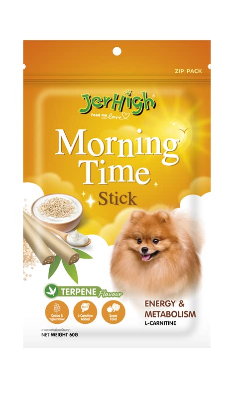 51Unfg46ZTL.716muWbBS5L.jpg Dog Treat for Energy & Metabolism - Morning Time Stick Added Super Food & L-Carnitine Newly Launched (Pack of 3) with Free Milky 20g by DogsNCats Sold by DogsNCats - Image 1