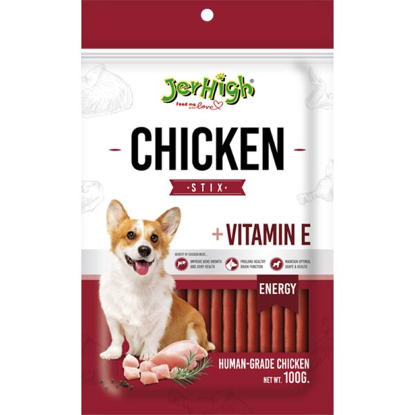Sticks Dog Treat, 100g + 20g Free, Human Grade Chicken, 100% Authentic Sold by Barkz & Mewz (Pack of 2, Stix)