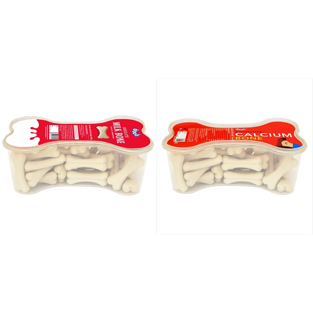 51dB3kqyZkL.716muWbBS5L.jpg.jpg Absolute Milk Bone Jar, Dog Treats - 40 Pieces (600 g) & Absolute Calcium Bone Jar, Dog Treats - 40 Pieces (600g) - Image 1