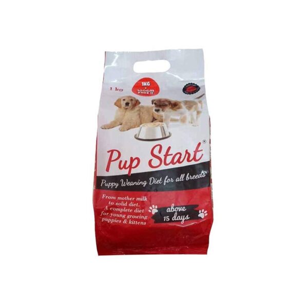 Pup Start Puppy Starter Food (1kg) | Weaning Diet for Puppies Above 15 Days | Complete & Balanced Nutrition for Transition from Milk to Solid Food | Also for Kittens