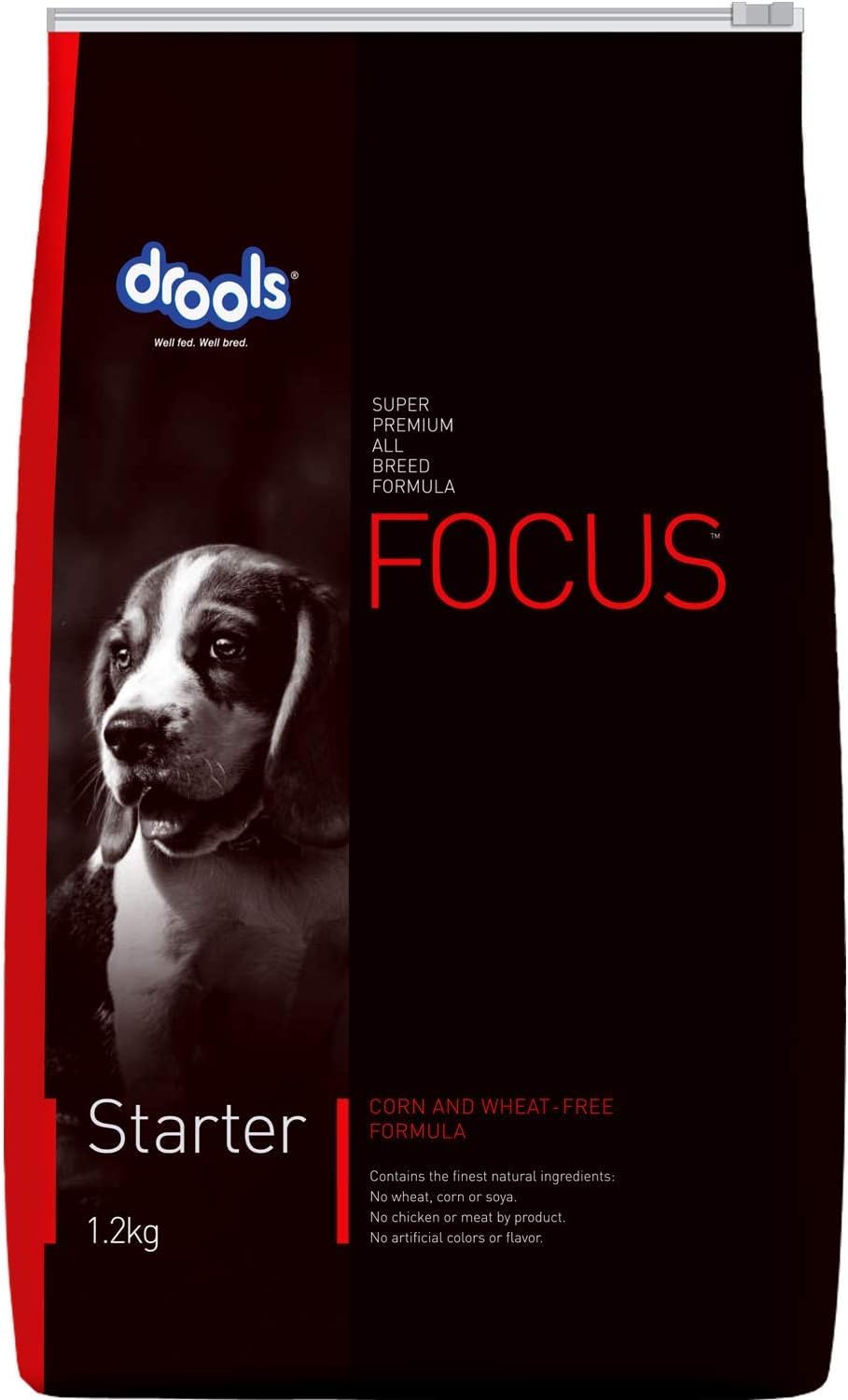 51qdDRx9KsL.716muWbBS5L.jpg.jpg Focus Starter Super Premium Dry Dog Food 1.2kg Pack | Chicken Flavour | Brain Development | Antioxidants like Vitamin E & C | Energy and Essential Nutrients - Image 1