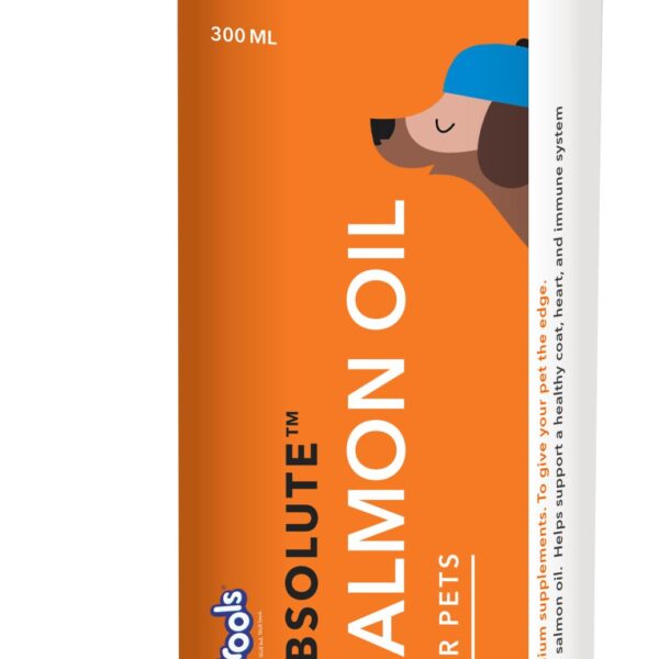Absolute Dog Supplement Syrup 300ml Jar | Salmon Flavour | All Breeds | Promotes Shiny Coat | Boosts Immunity | Aids Brain Development | Helps Prevent Skin Issues | Maintains Heart Health