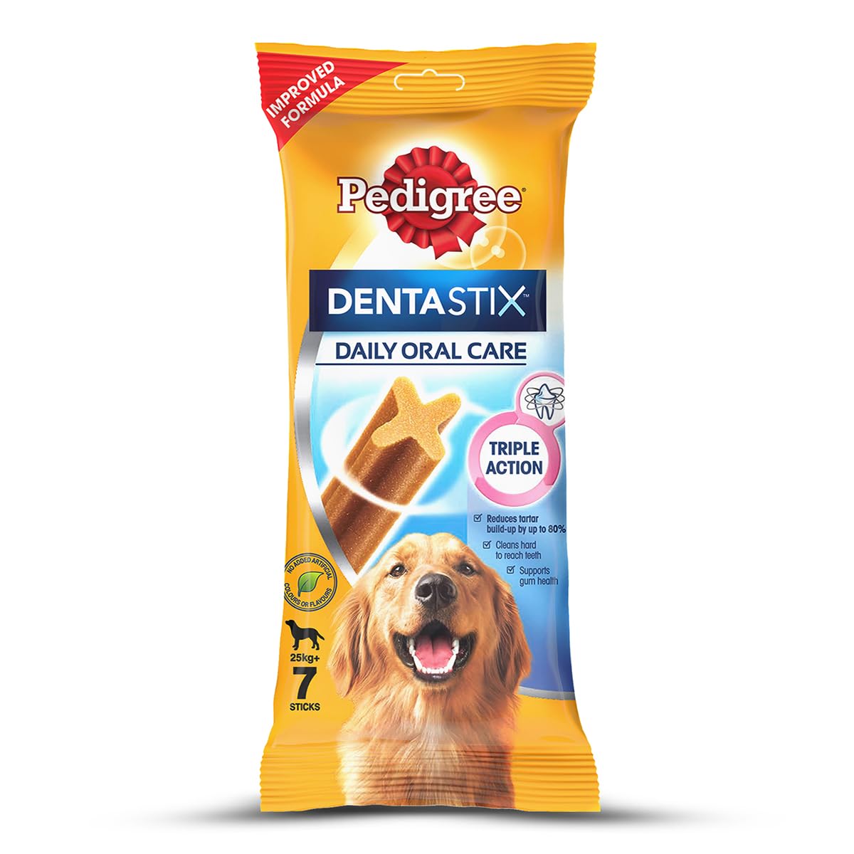 613YeXGNn6L.716muWbBS5L.jpg Pedigree Dentastix Oral Care Dog Treat, Adult Large Breed (25+ kg), 270 g, Recommended by Vets, Supports Gum Health, Reduces Risk of Gum diseases - Image 1
