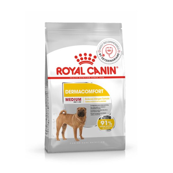 Royal Canin Derma Comfort Medium Adult Dog Food, 3 Kg, with Reduced Allergen Formula, Helpful for Dogs Prone to Skin Irritation & Itching, Proven Results in 2 Months