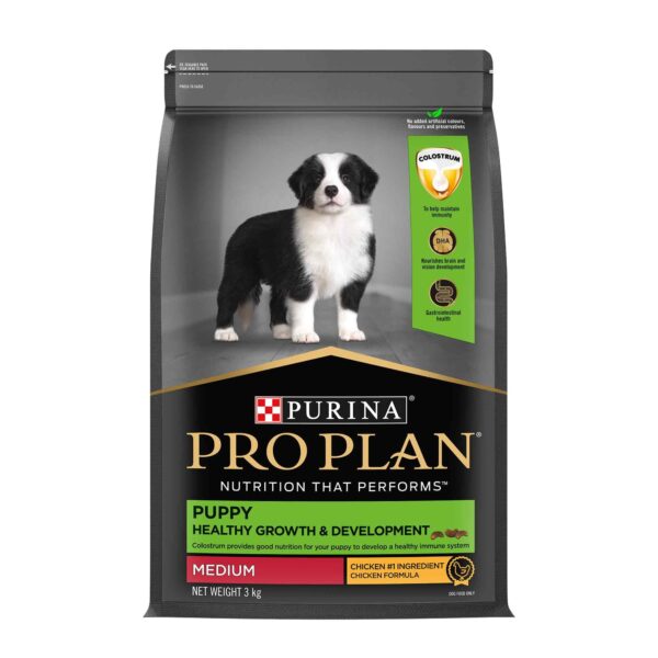 PURINA PRO Plan Puppy Food for Medium Sized Dogs, 3Kg Pack (Standard)