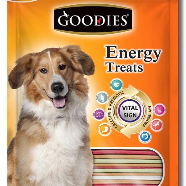 Goodies PS Trader 500 Gm Assorted Energy Treats Stick Shape Dog Treats for All Life Stages, Vegetable Flavour,Pack of 1