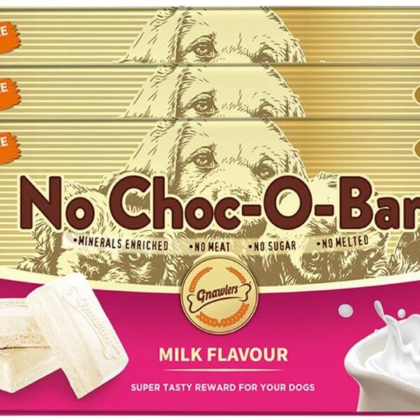 No Choco -O- Bar Dog Treats Milk Flavour, Super Tasty Treats for Your Dog that is Chocolate & Coco Free, No Meat, No Sugar and Never Melts with 27 Bites (Pack of 3) by shubhdoggolife | CACAO FREE CHOCOLATE