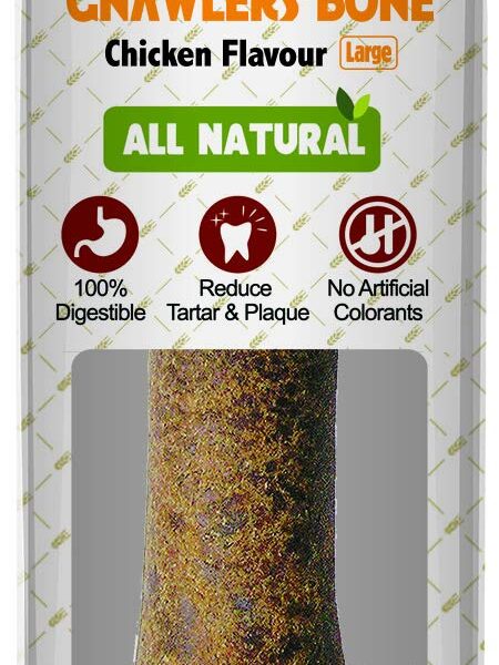 Dog Chicken Chew Bone, 100% Rawhide Free, Made up of Vegetable Protein, Natural Collagen, Healthy Dog Chew Bone to Enagage Your Dog, 9` inch, One Piece, 220gm, Pack of 1