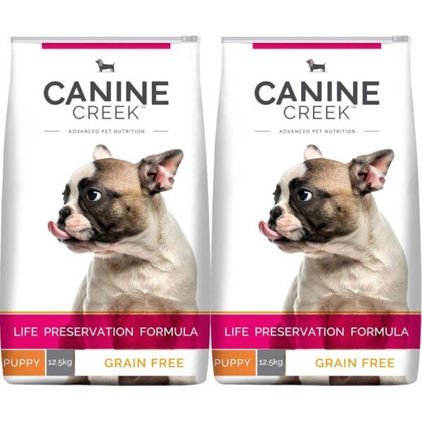 Canine Creek Ultra Premium Puppy Dry Dog Food, 12.5kg (+1kg Free Inside) Total 13 Kg Pack (Pack of 2)