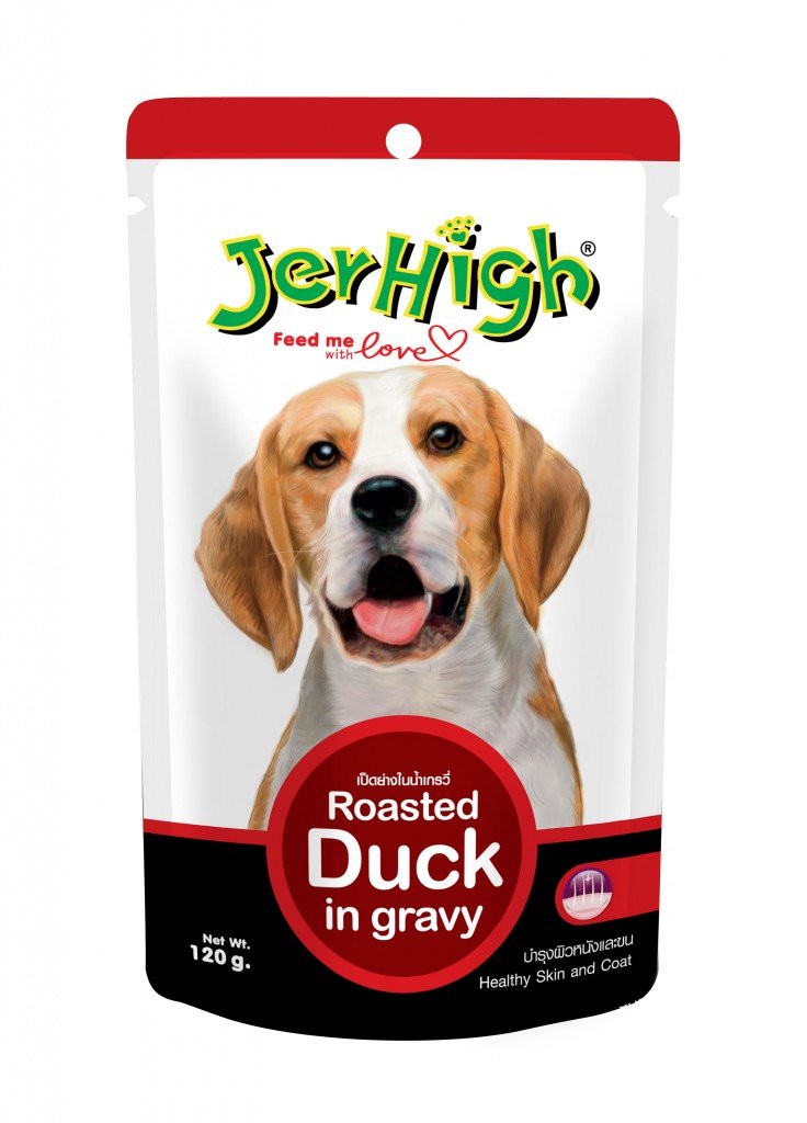 61FS6cQo9KL.716muWbBS5L.jpg Wet food for dogs Roasted Duck in Gravy, 120 g (Pack of 12) - Image 1