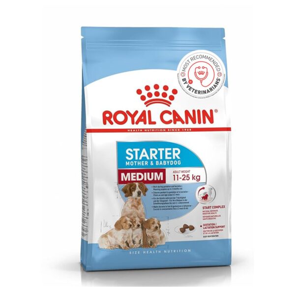 Royal Canin Medium Starter, Mother & Babdog Food, 1 Kg, Dry Food, Supports Complex Natural Defence & digestive health, Provides Gestation/Lactation Support, Supports Easy rehydration