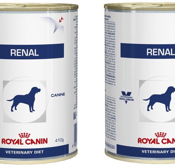Royal Canin Veterinary Diet Renal Dog Can 410 g (Pack of 2), Adult, dry