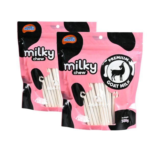 DOGAHOLIC Milk Treats 500g Pack of 2 | Calcium & Protein Rich Training Rewards | Healthy Chewy Milk Bones for Puppies & Adult Pets | Nutritious Snack for All Breeds | 1000g Total