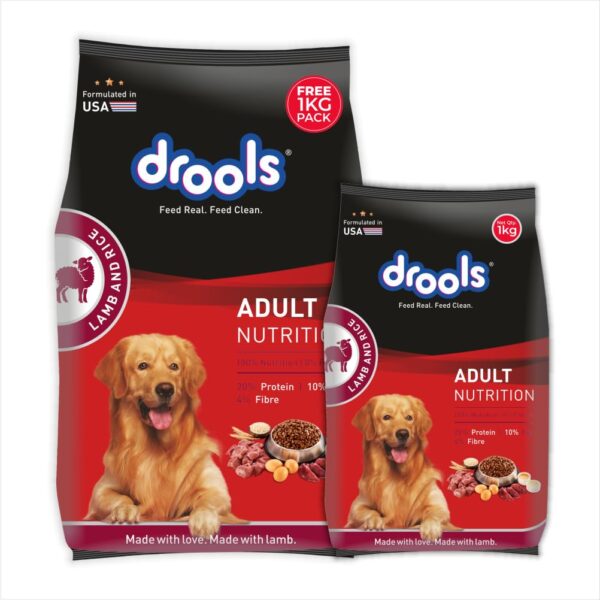 Adult Dry Dog Food 2.8kg + 1kg | Lamb and Rice Flavour | Supports Skin Nourishment and Coat Radiance | Promotes Healthy Digestion | Natural Antioxidants | Strengthen Immunity