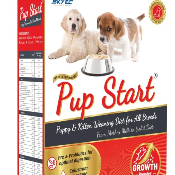 Pup Start Puppy Weaning Diet | Growth Booster Puppy Weaning Food | Dry Dog Food with Milk & Colostrum | 300g | Supports Growth & Immunity