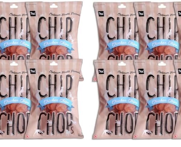 Chip Chops Chicken Chips Coins Dog Treat, Highly Nutritional & Digestible, Suitable for All Dog Breeds, Easy to Digest, No Artificial Flavors Added (Pack of 12) - 420 G,All Life Stages