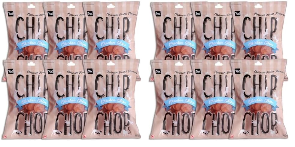 61Z62ksTVVL.716muWbBS5L.jpg Chip Chops Chicken Chips Coins Dog Treat, Highly Nutritional & Digestible, Suitable for All Dog Breeds, Easy to Digest, No Artificial Flavors Added (Pack of 12) - 420 G,All Life Stages - Image 1
