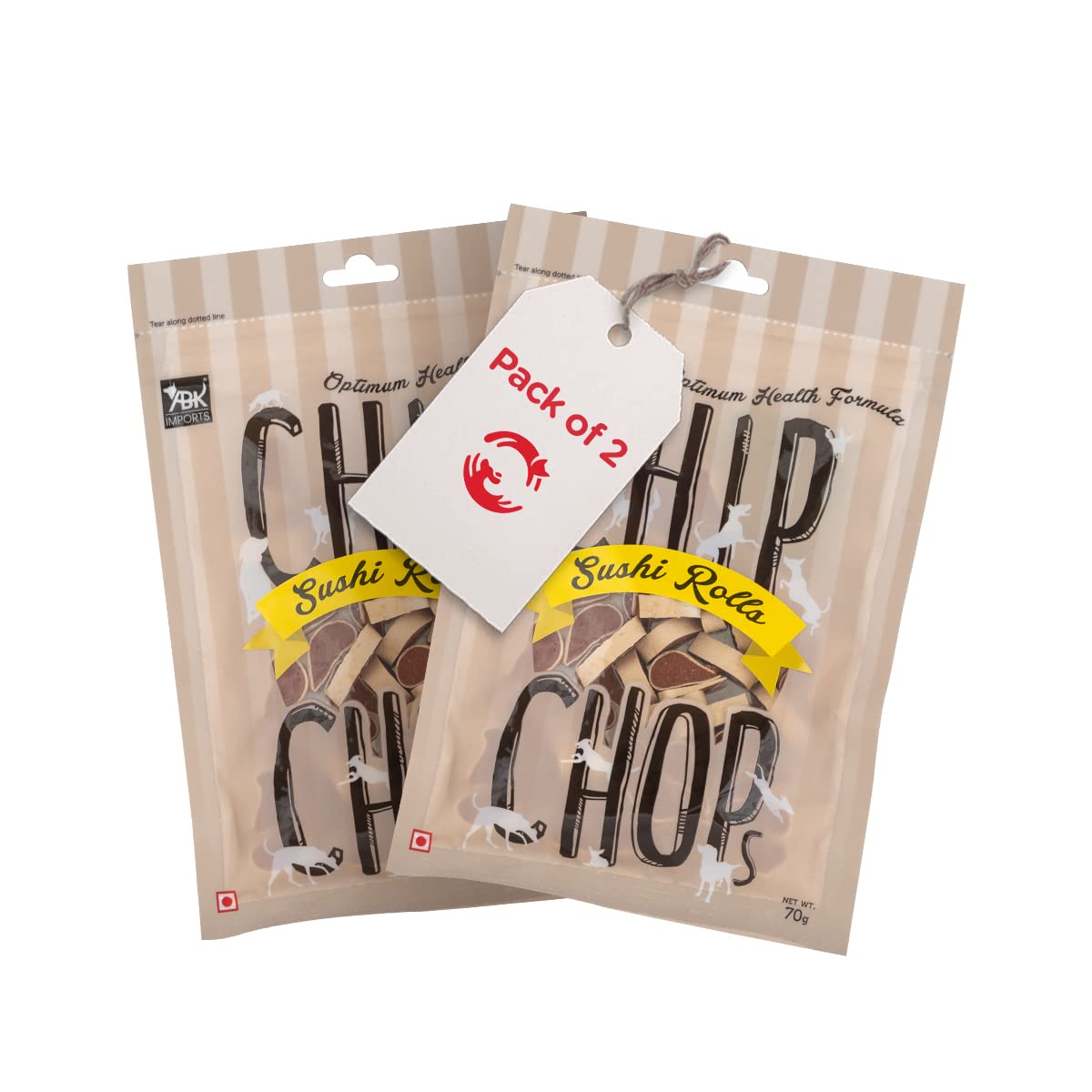 61byqRz3d8L.716muWbBS5L.jpg Petsy | Chip Chops Dog Treats - Sushi Rolls (Pack of 2) - Image 1