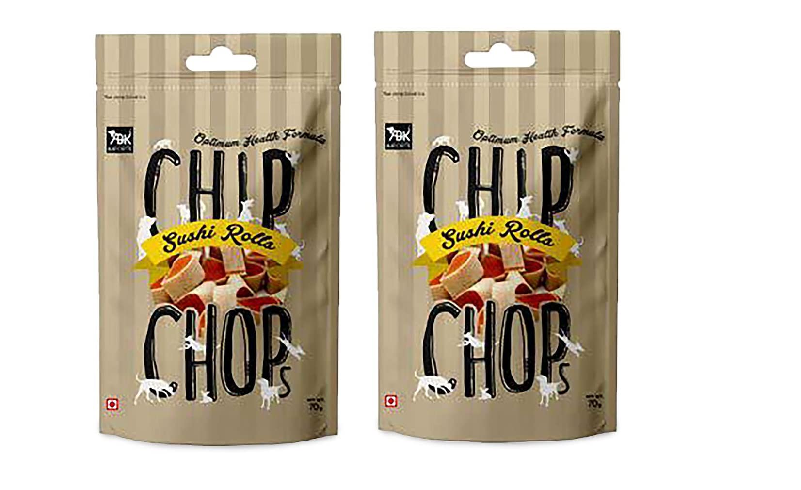 61p5AoNu6L.716muWbBS5L.jpg Chip Chops Dog Treats - Sushi Rolls - 70 g Each - Pack of 2 - Image 1