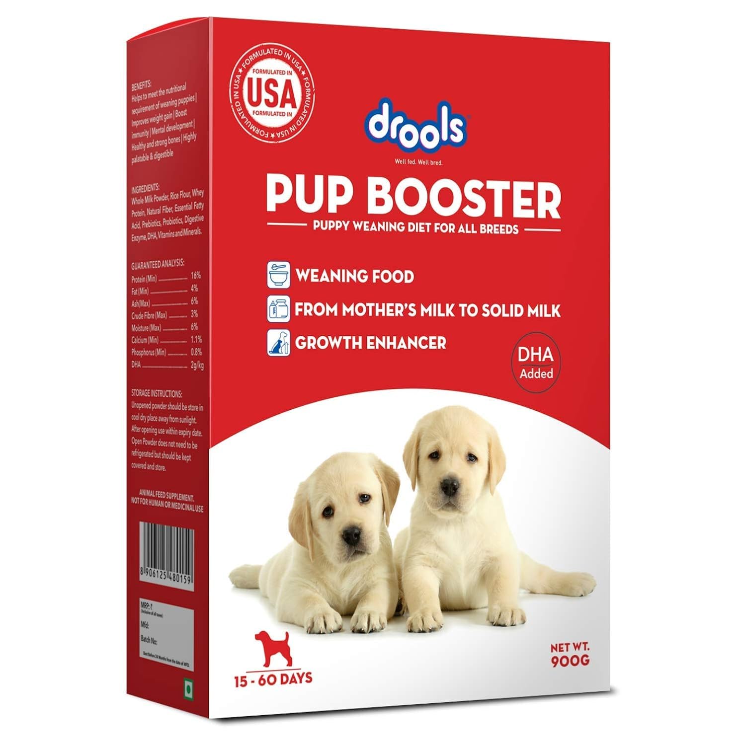 61pDNgS0oxL.716muWbBS5L.jpg.jpg Pup Booster for Dogs Weaning Diet 300g Pack | Chicken Flavour | All Breed Formula | Promotes Growth and Development | Prebiotics and Probiotics - Image 1