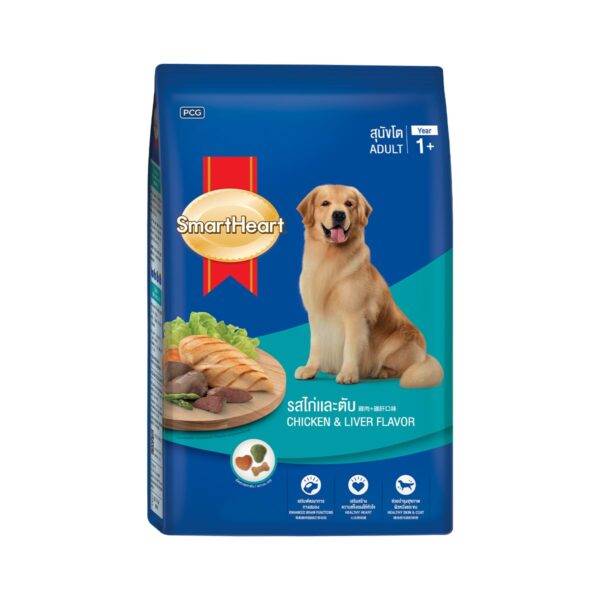 Smart Heart SmartHeart Adult Dog Food Dry Chicken and Liver, 3 Kg