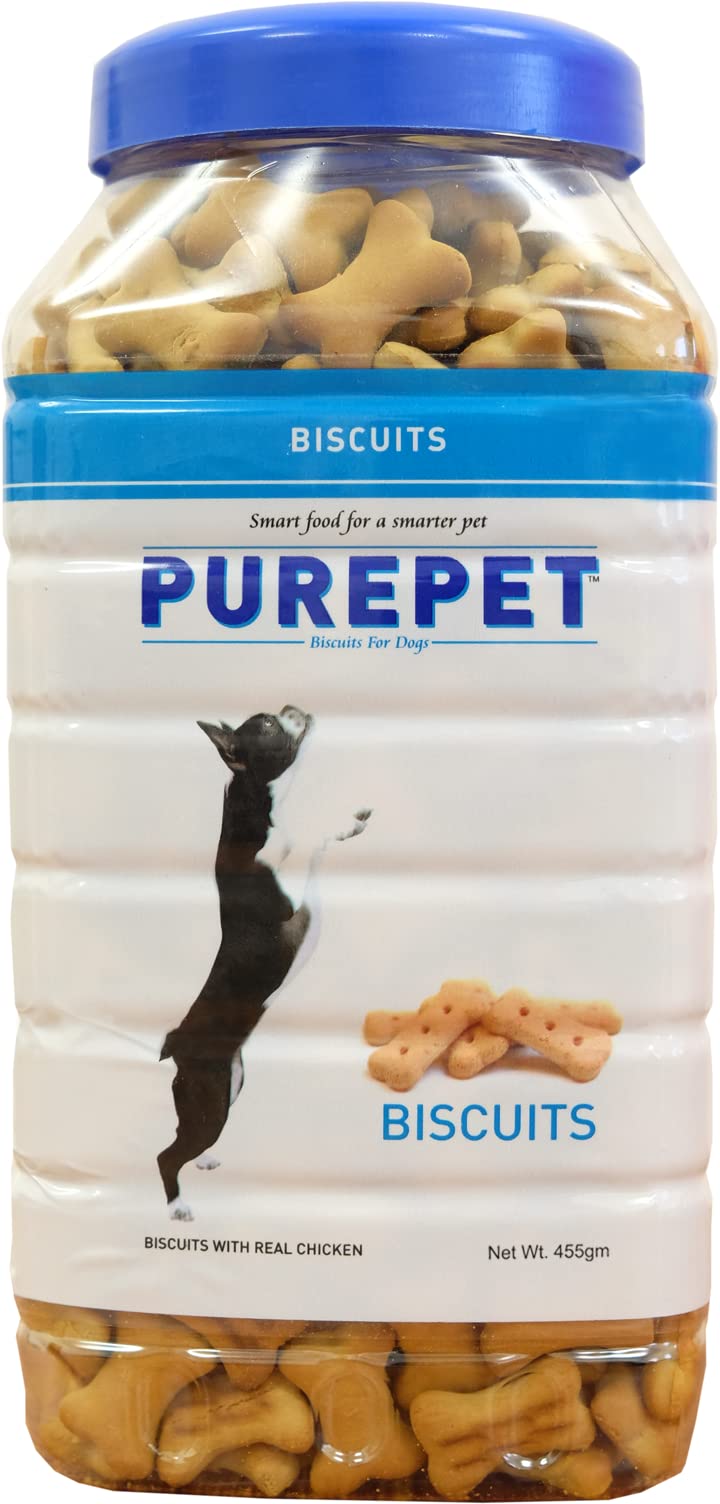 61u0rysUMwL.716muWbBS5L.jpg Purepet Dog Treats Biscuits 455g Pack | Milk Flavour | Promotes Active Behaviour | Supports Oral Health | Ideal for Training | Boosts Immunity (All Life Stages) - Image 1