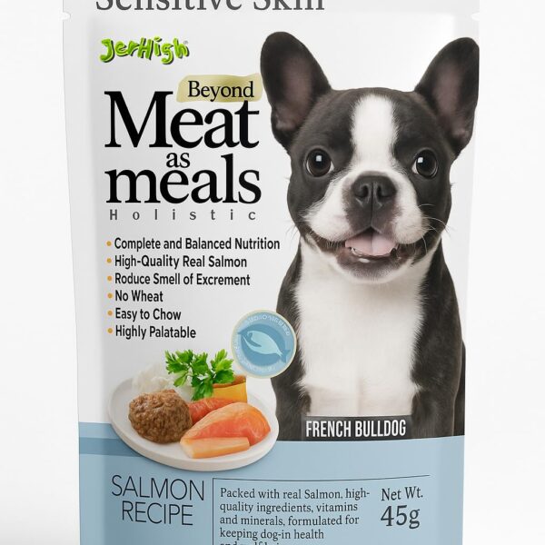 Meat As Meals Dog Food, Human Grade Chicken, 45g, 100% Authentic, Sold by Barkz & Mewz (Pack of 6). (45 g, Salmon Recipe)