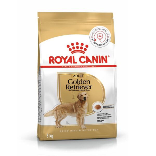 Royal Canin Golden Retriver Adult Dog Food, Dry Food, Helps with Healthy Skin & Coat & Cardiac Function, Supports Ideal Weight Management,3 Kg