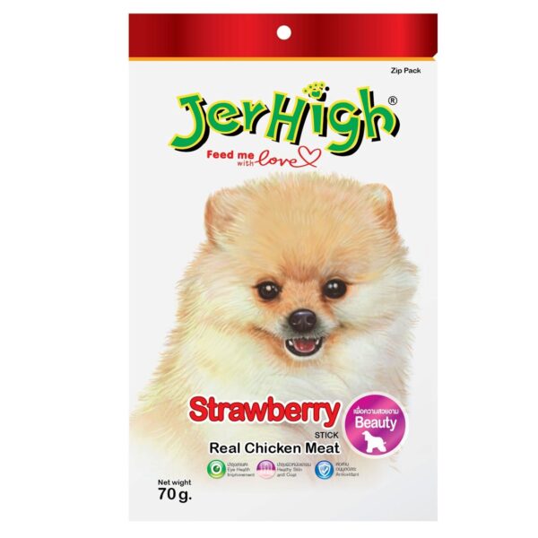Dog Snacks Strawberry Stick Chicken Meat 70 G Plus Vitamin E (Pack of 3),All Life Stages