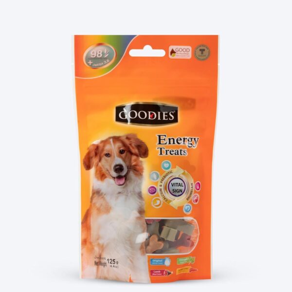 Goodies Dog Energy Treats, Made of Vegetable Protein, Meat Allergy, Cutbone Mix Flavors 125 G (3 X 125 G) by,All Life Stages