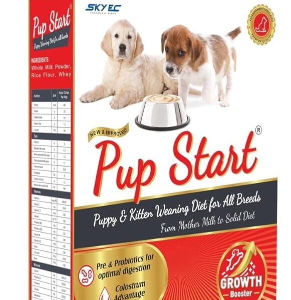 Pup Start Puppy Weaning Diet | Growth Booster Puppy Weaning Food | Dry Dog Food with Milk & Colostrum | 300g | Supports Growth & Immunity
