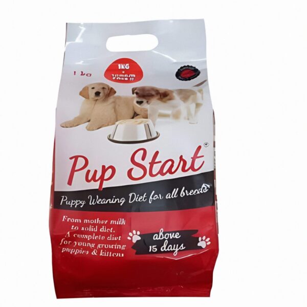 SKYEC Pup Start Weaning Diet Above 15 Days for Puppies & Kittens, with Probiotics & Natural Ingredients | 100% Vegetarian | 1 kg, New Born Dog Food
