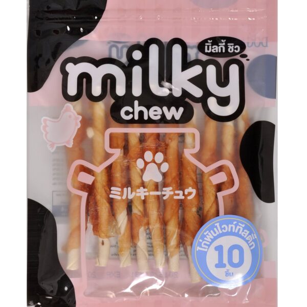 Dogaholic Milky Chew Sticks with Chicken | Soft & Tasty High-Protein Dog Treats | Ideal for Puppies & Adult Dogs Over 2 Months | 10 Piece Pack