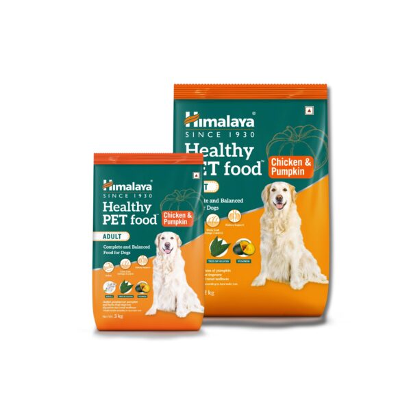 Himalaya Healthy Adult Dry Dog Food, Chicken & Pumpkin 3Kg & Healthy Adult Dry Dog Food, Chicken & Pumpkin 1.2Kg