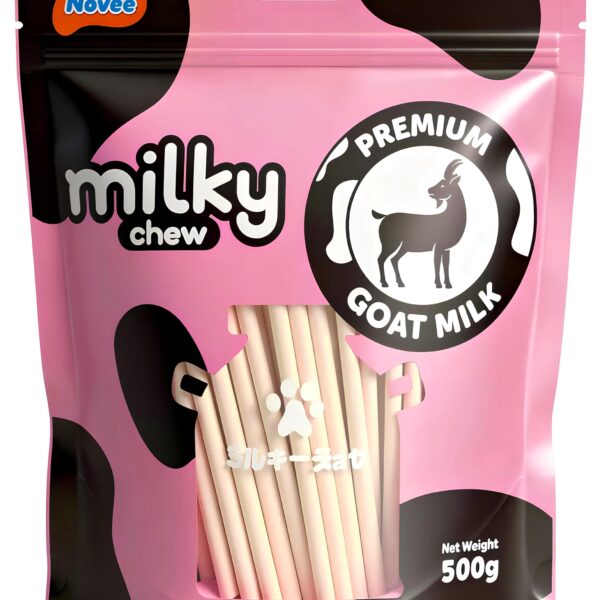 DOGAHOLIC Goat Milk Dog Treats 500g | Long Lasting Milky Chew Sticks for Dogs | Calcium Rich Dental Chews for Strong Bones & Teeth | Healthy Puppy & Adult Dog Snacks | Suitable for All Breeds