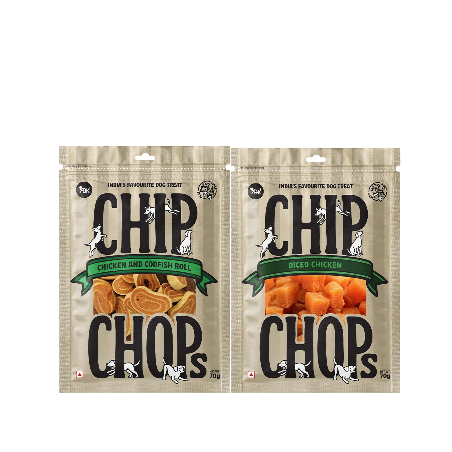 718XkbYvsnL.716muWbBS5L.jpg Combo of Chip Chop Dog Treat, Healthy Nutritious Treat, Chicken & Codfish Roll and Diced Chicken Tenders, Easily Digestible, Suitable for All Dog Breeds, 70 GMS Each. - Image 1