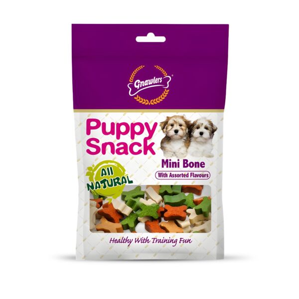 Gnawlers Chicken Puppy Mini Snack Bone for Baby Dog Treat, 250 g