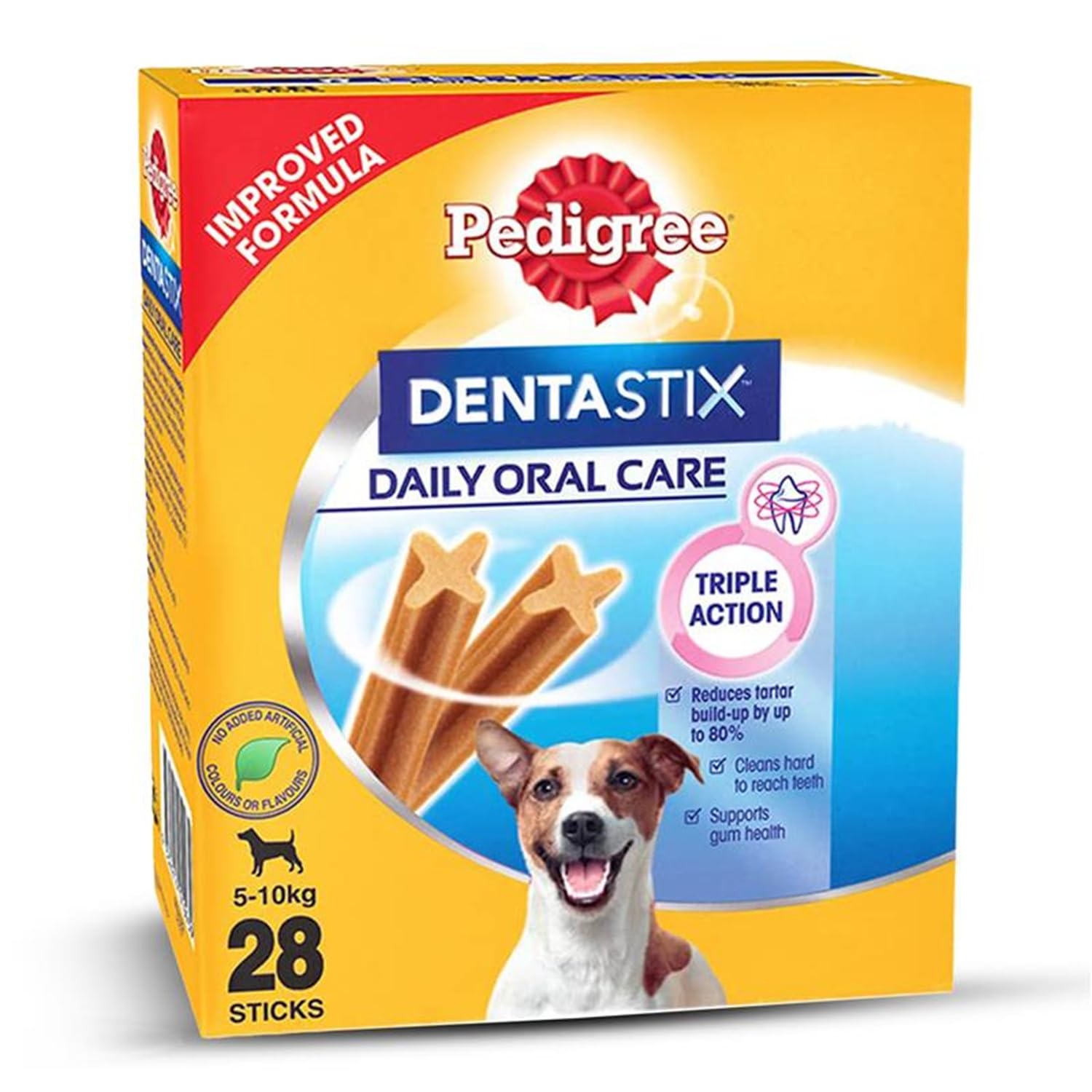 71C7OcYaC1L.716muWbBS5L.jpg Pedigree Dentastix Oral Care Dog Treat, Adult Small Breed (5-10 kg), 440 g, Recommended by Vets, Supports Gum Health, Reduces Risk of Gum diseases - Image 1