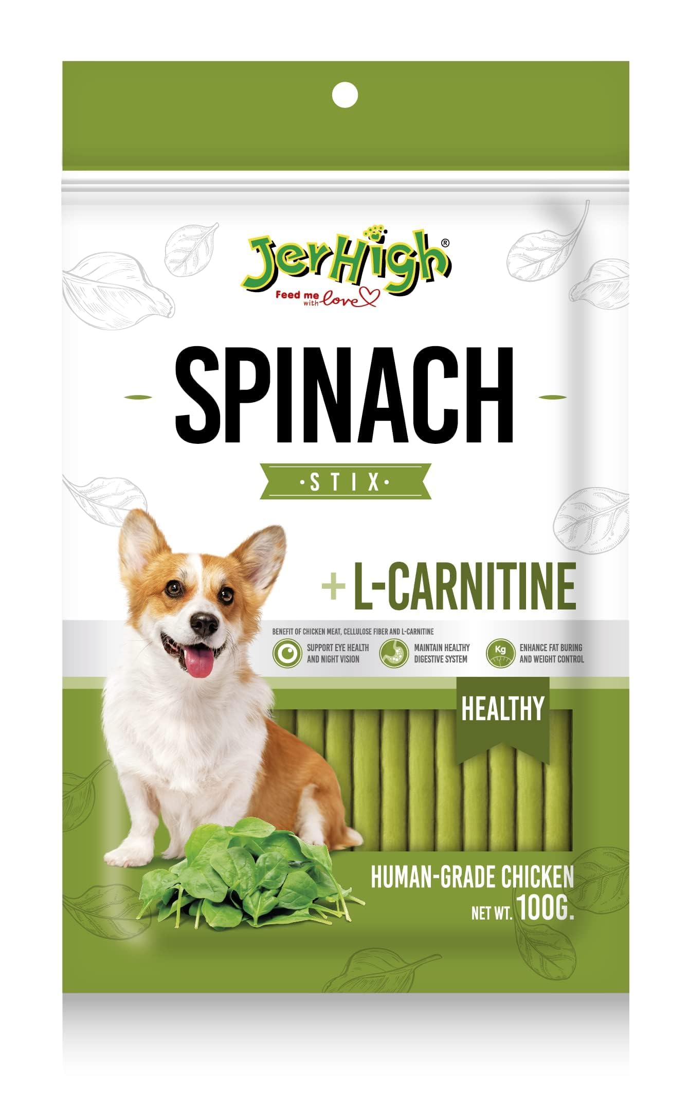 71CTSkx-ErL.716muWbBS5L.jpg Spinach Style Stix Stick Dog Treat for All Life Stages, 100 g - Image 1