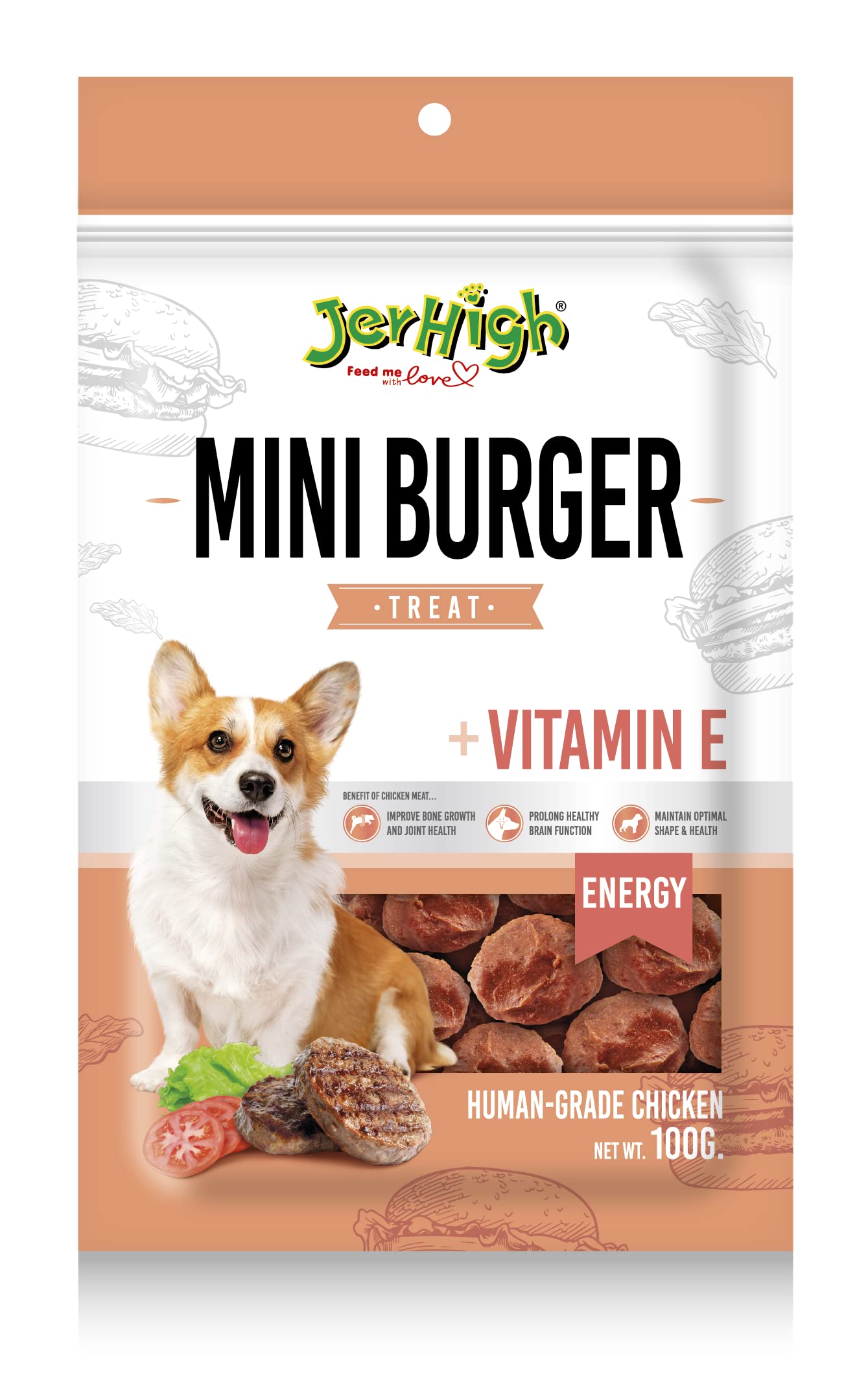 71Cknrqd74L.716muWbBS5L.jpg Fully Digestible Healthy Snack & Training Treat Human Grade High Protein Chicken with Chicken Flavour 100g (Pack of 4) - DogsNCats - Image 1