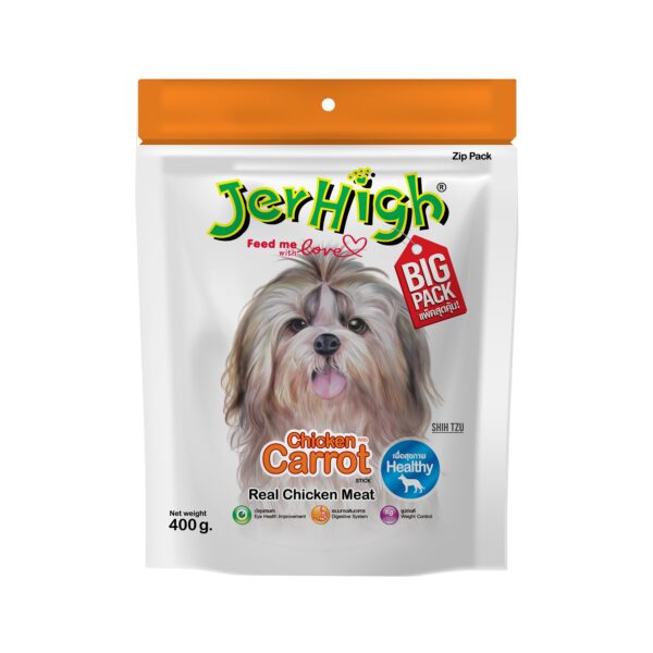 Carrot Stick Dog Treat with Real Chicken Meat - 400 G, Adult