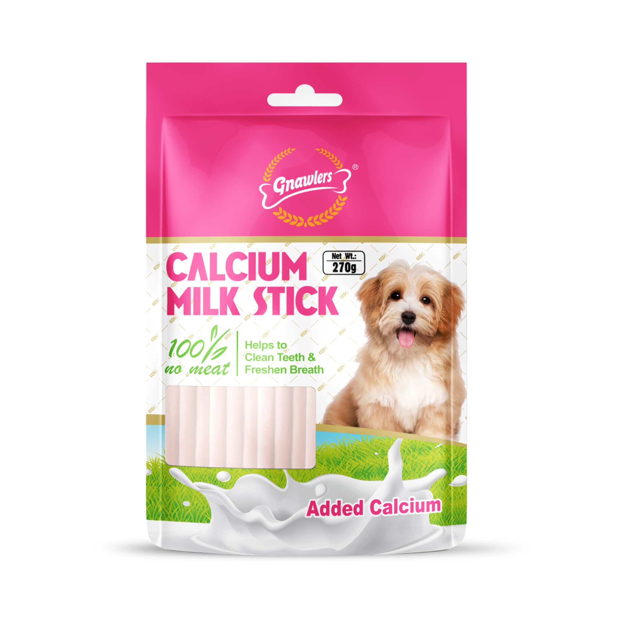 71GAgCIGADL.716muWbBS5L.jpg Gnawlers Calcium Milk Stick 270 Gm - Image 1