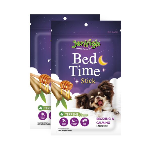Jerhigh Dog Treat Fo Relaxing & Calming - Bed Time Stock Added Super Food & Natural Honey (Pack of 2)