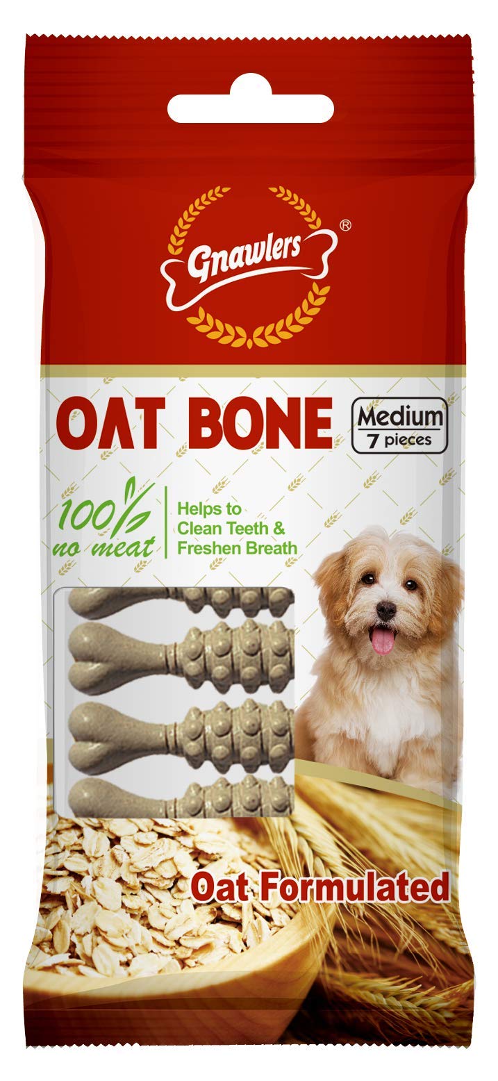 71K7UHRJMeL.716muWbBS5L.jpg shubhdoggolife Oat Bone, Healthy Dog Bone with Oat Flour, Prebiotic, Multi-Vitamins and Essential Oils, 7 in 1, 60gm, Pack of 3 - Image 1