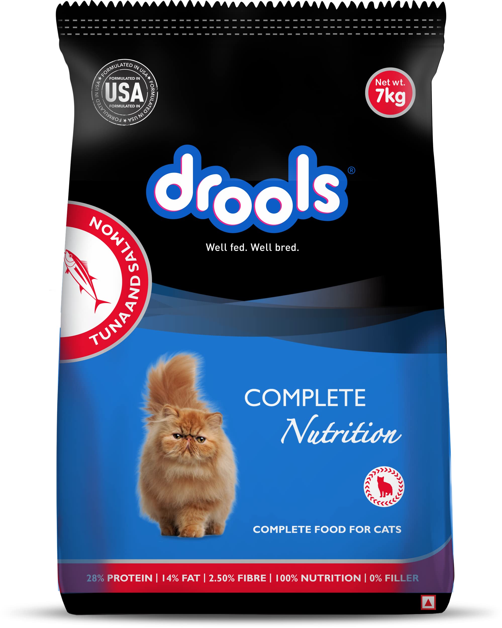 71L2GrmgLPL.716muWbBS5L.jpg Tuna & Salmon Dry Adult Cat Food, 7kg - Image 1